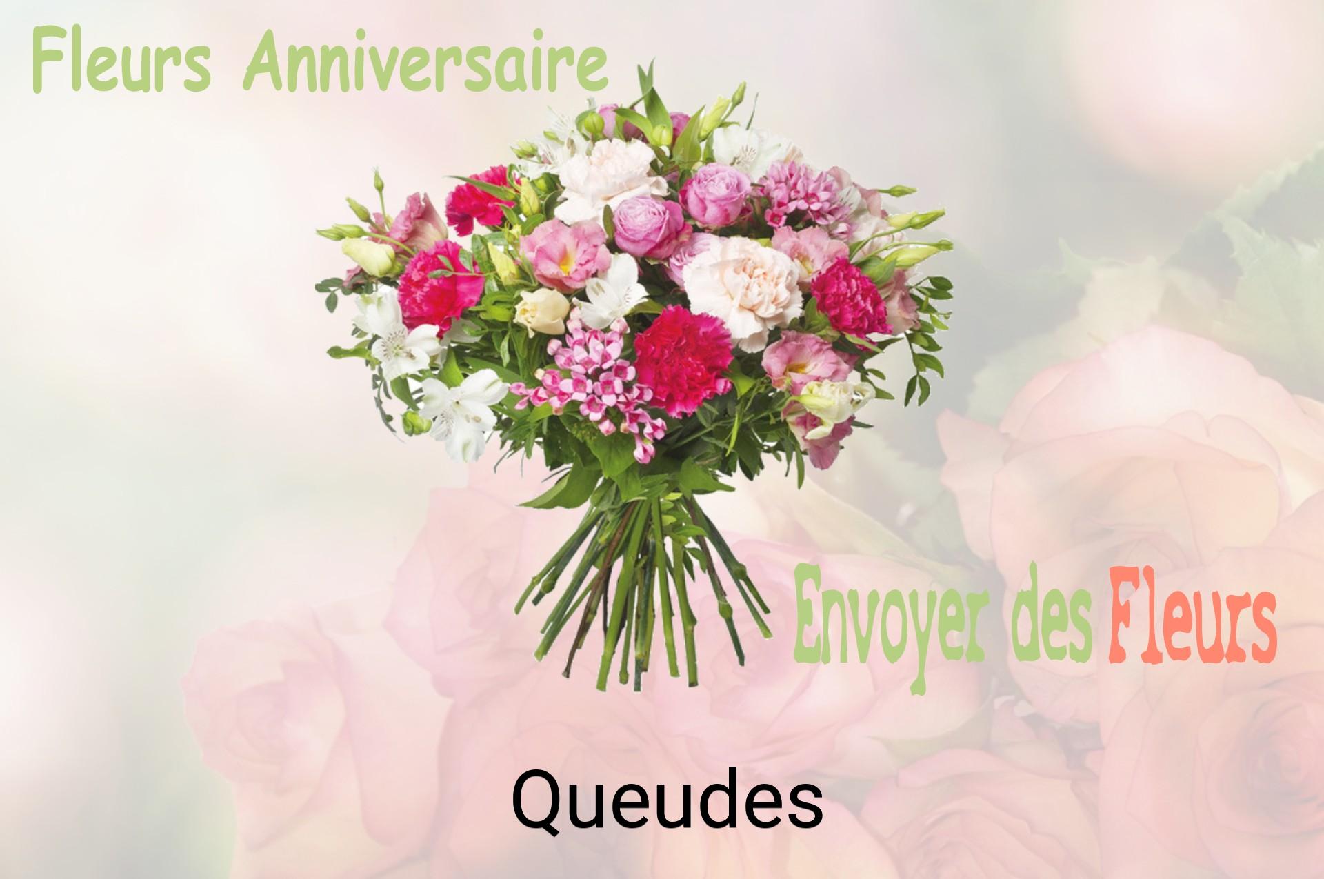 Bouquet de fleurs d’anniversaire livré à Queudes